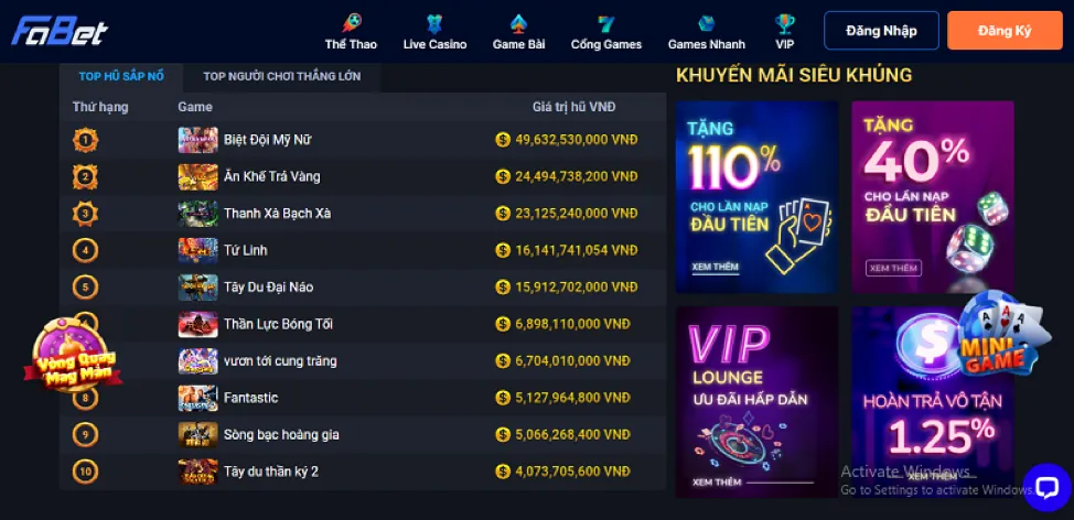 Tổng quan các loại hình khuyến mãi đa dạng tại Won88
